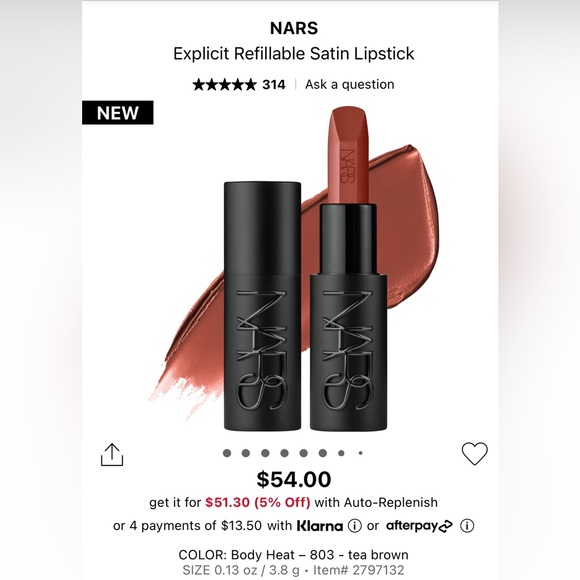 Nars Explicit Satin Lipstick 1.2g - Picture 3 of 4